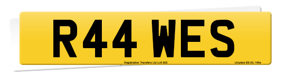Registration number R44 WES